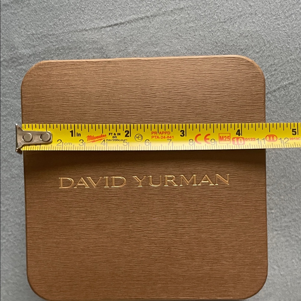 David Yurman Gold Lettered Brown Jewelry Box - Picture 3 of 4